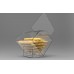 Contenitore espositore bauletto porta coni gelato da banco in plexiglass Forma romboidale design